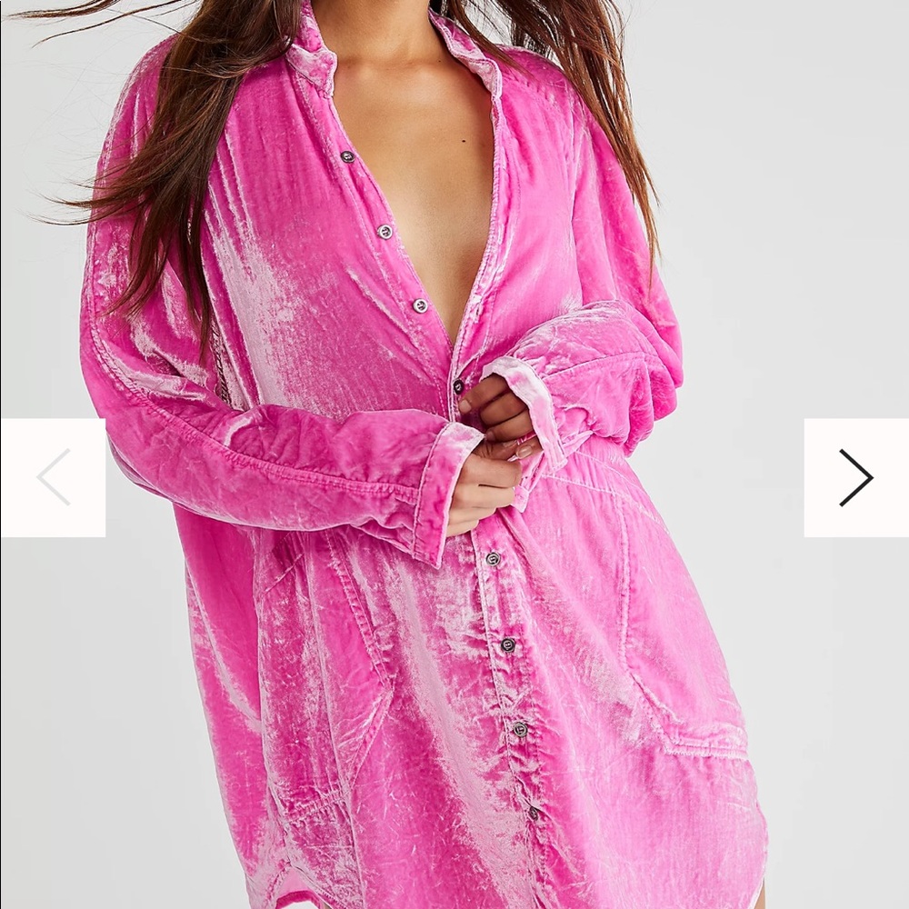 We The Free Summer Daydream Velvet Buttondown